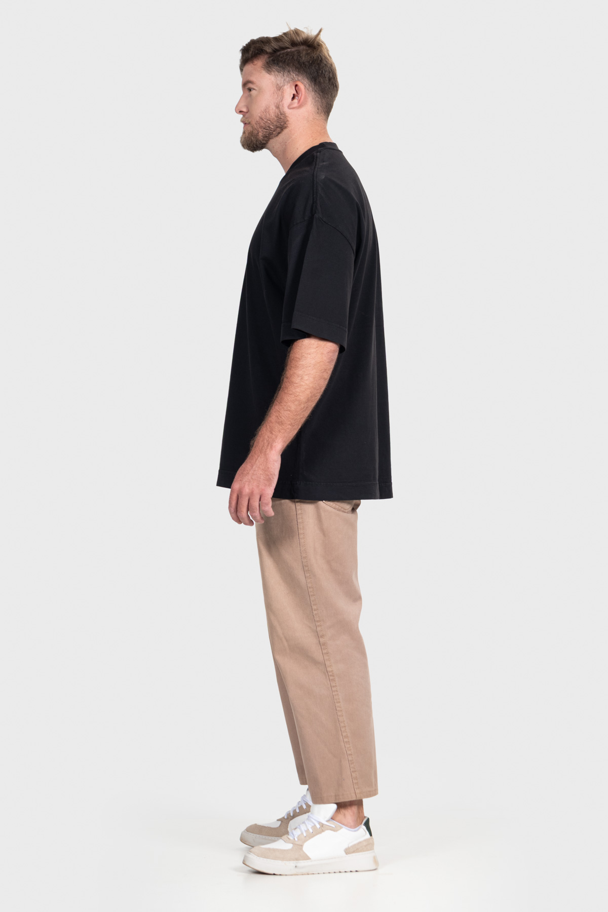 Camiseta Oversized Ample Básica | Preta Brand Liso
