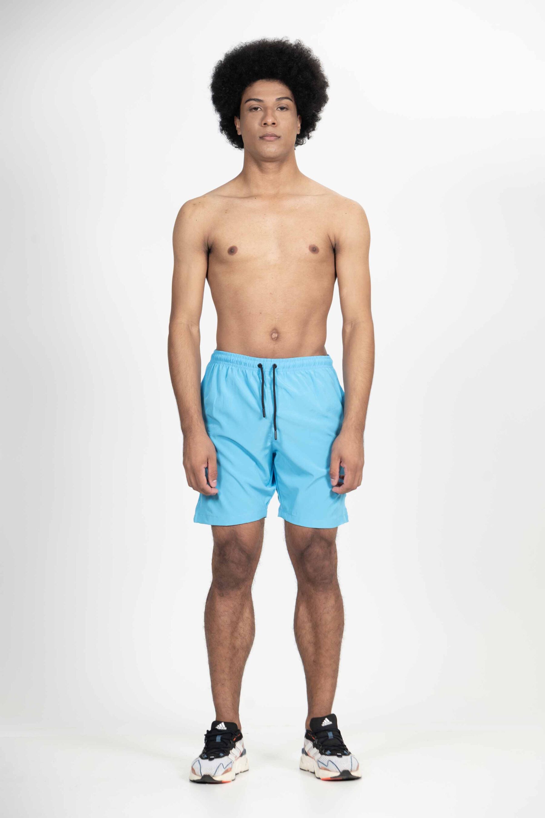 Bermuda shorts Dry-FIT Tech Comfort masculina azul turquesa, ideal para atividades esportivas e uso casual.