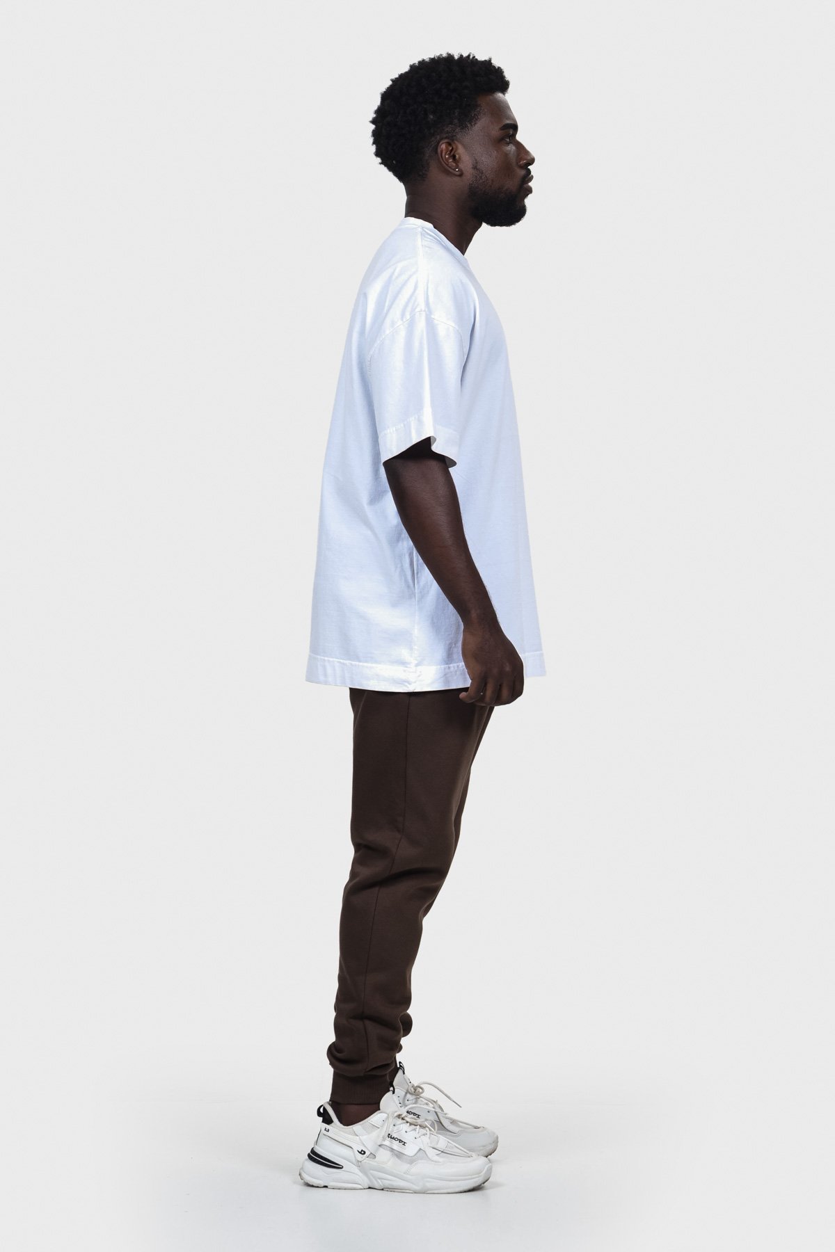 Camiseta Oversized Ample Básica | Off White Brand Liso - Imagem 4