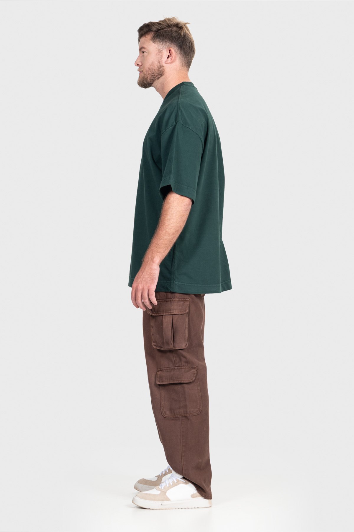 Camiseta Oversized Ample Básica | Verde Floresta Brand Liso