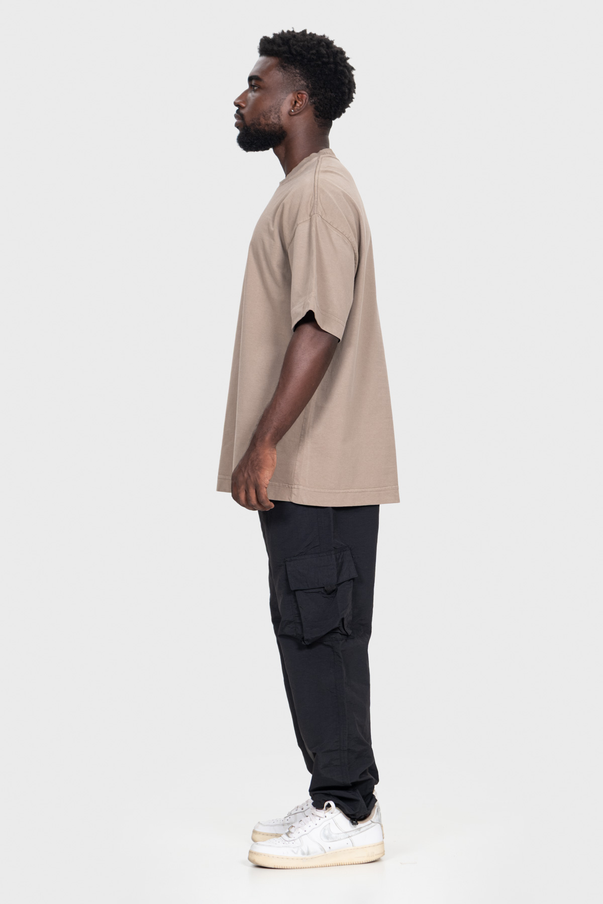Camiseta Oversized Ample Básica | Areia Brand Liso