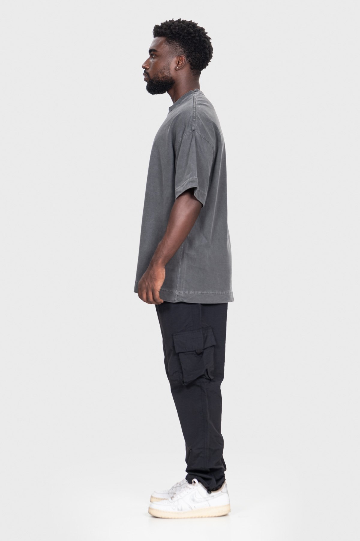Camiseta Oversized Ample Básica | Chumbo Brand Liso - Imagem 7