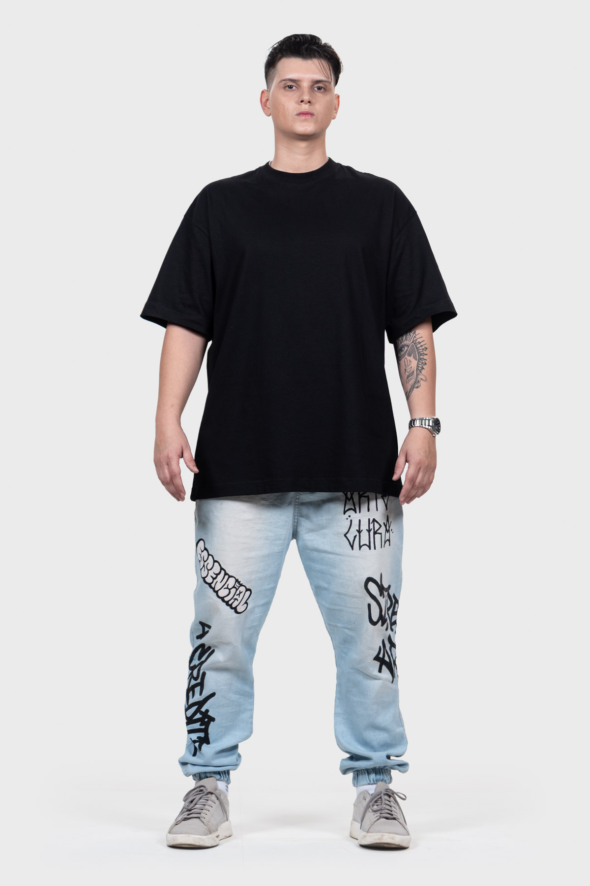 Camiseta Oversized Everyday Básica | Preta Brand Liso