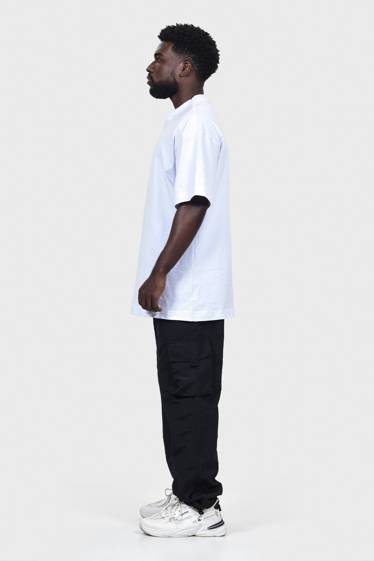 Camiseta Oversized Everyday Básica | Branca Brand Liso - Imagem 4