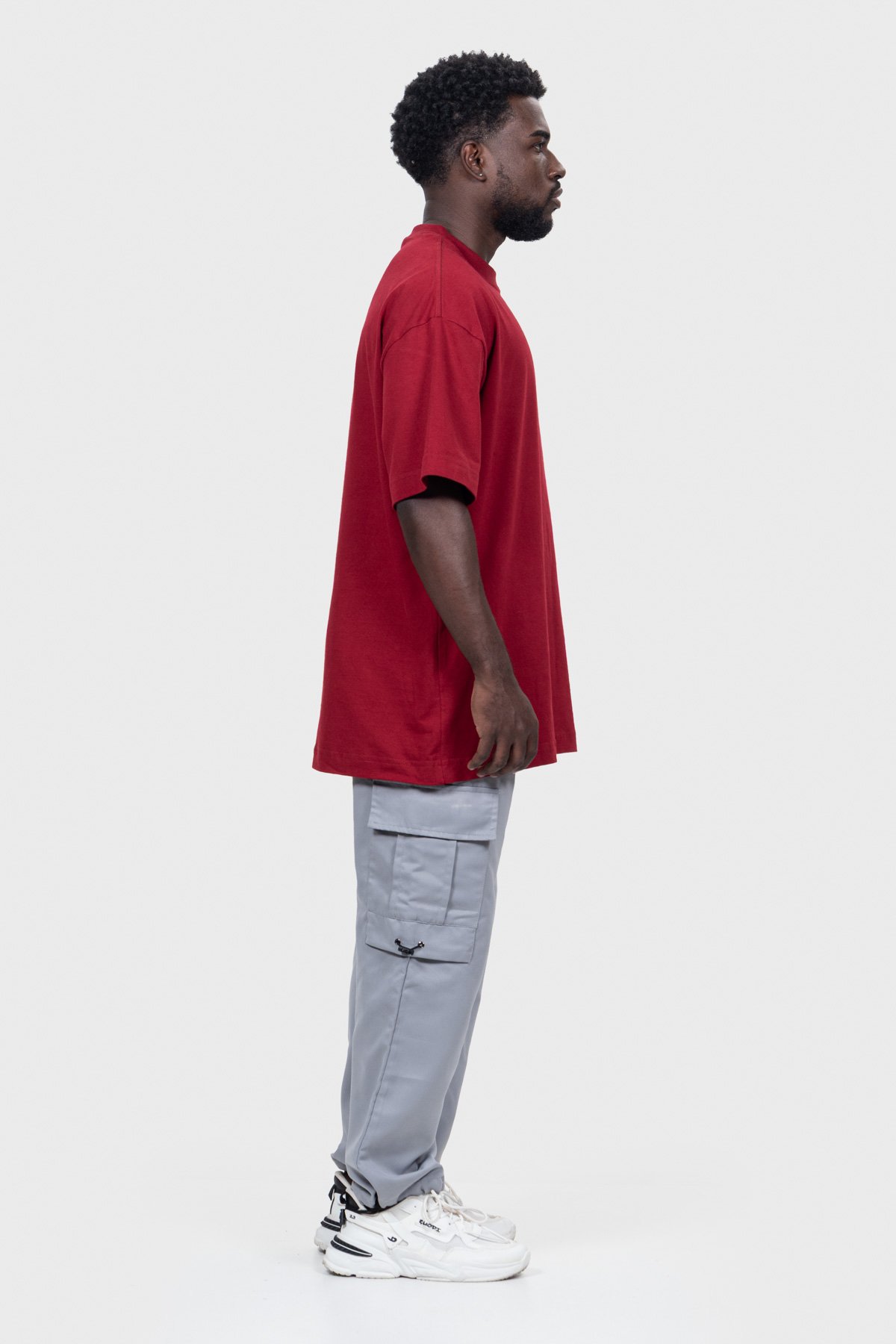 Camiseta Oversized Everyday Básica | Vermelha Brand Liso - Imagem 4