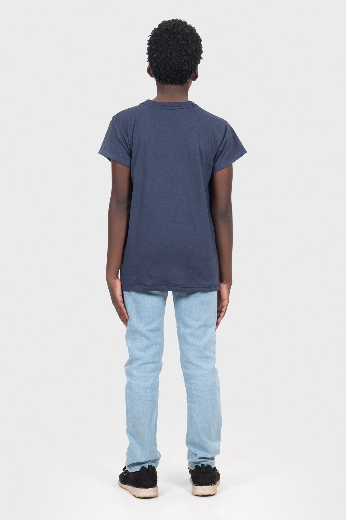 Camiseta Infantil Básica | Azul Marinho Brand Liso - Imagem 3
