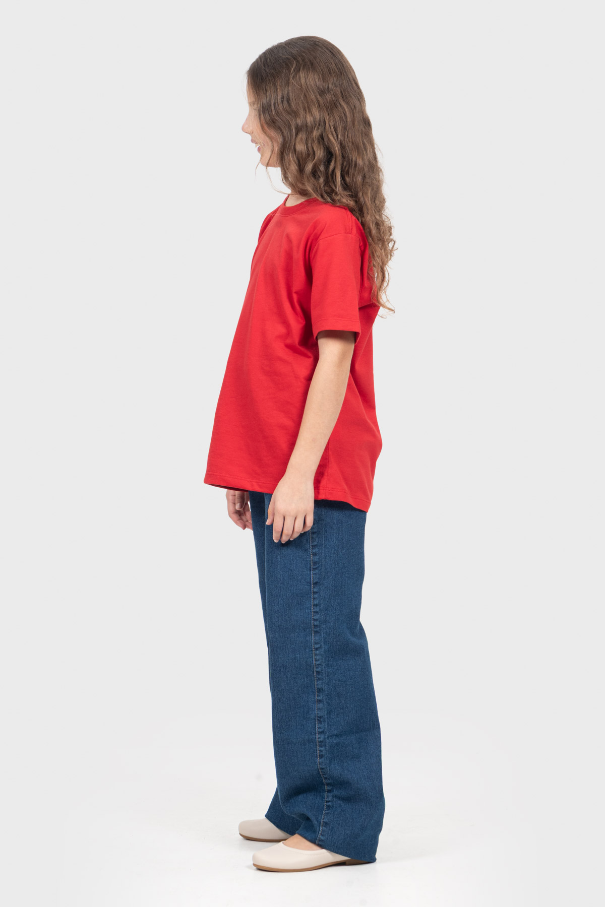 Camiseta Infantil Básica | Vermelha Brand Liso - Imagem 7