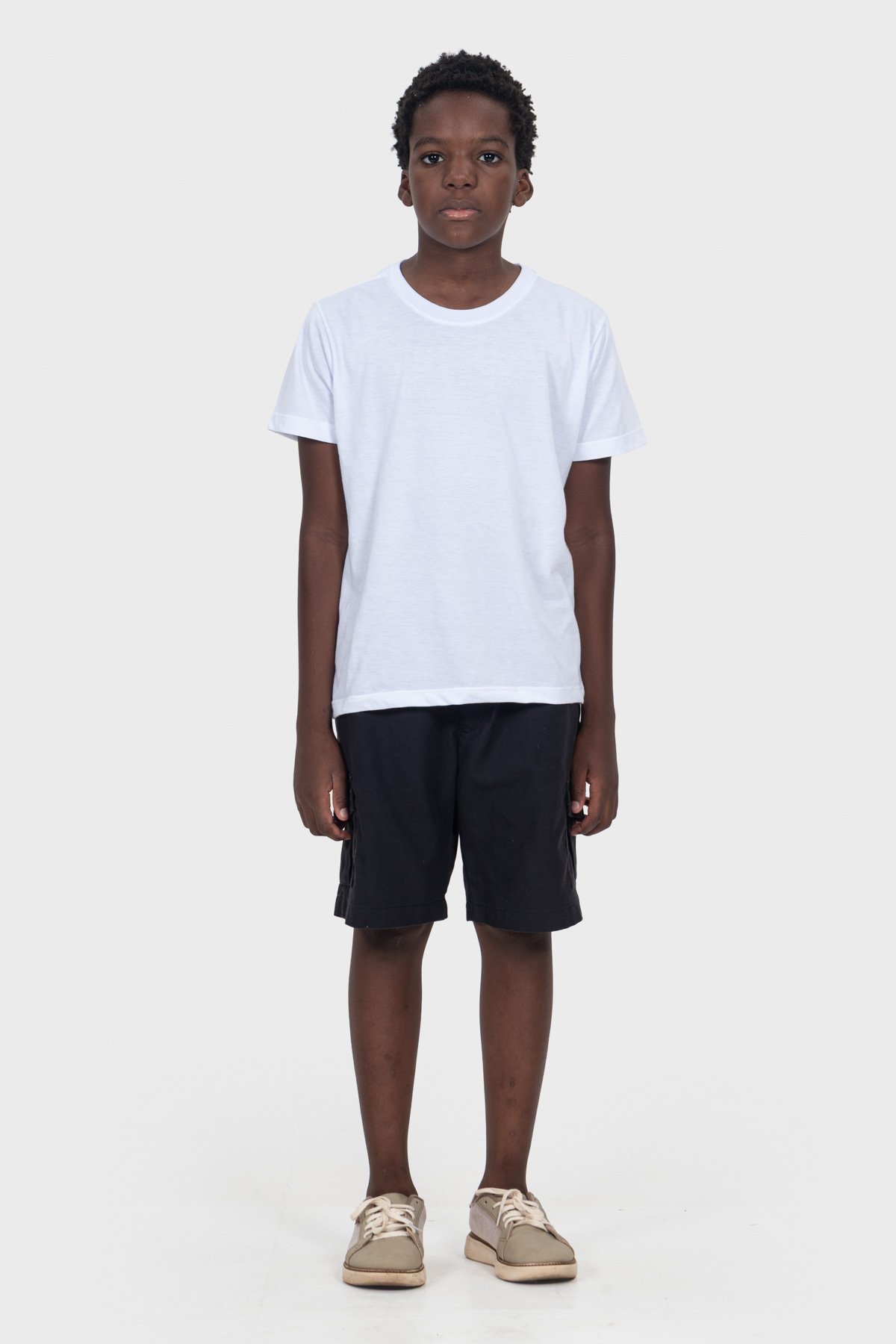 Camiseta Infantil Básica | Branca Brand Liso - Imagem 6