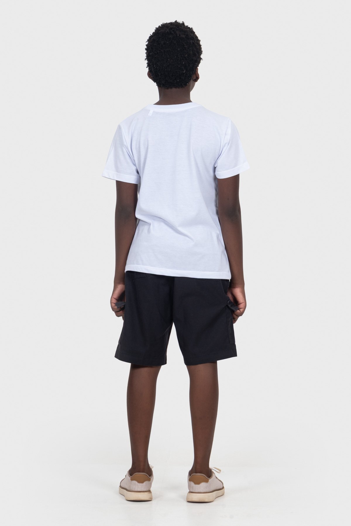 Camiseta Infantil Básica | Branca Brand Liso - Imagem 8
