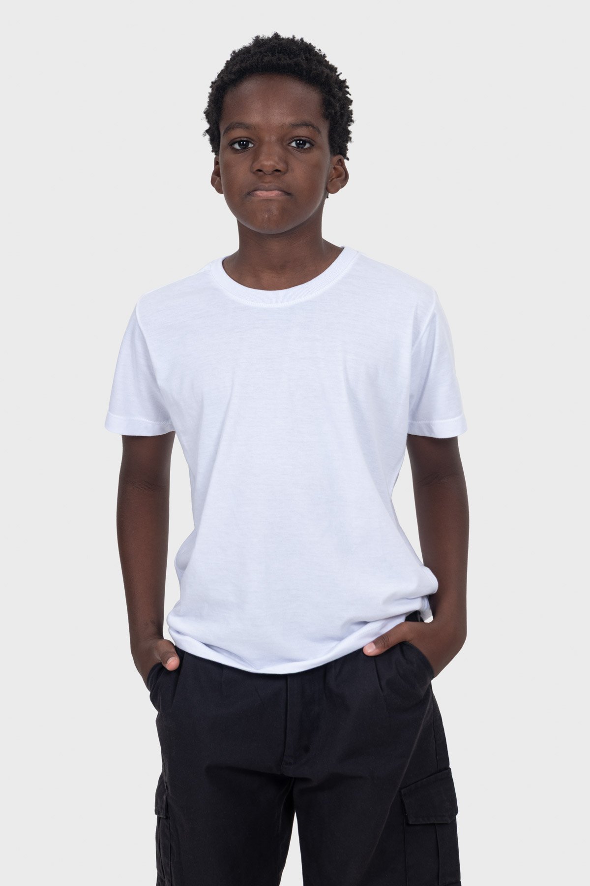 Camiseta Infantil Básica | Branca Brand Liso - Imagem 9