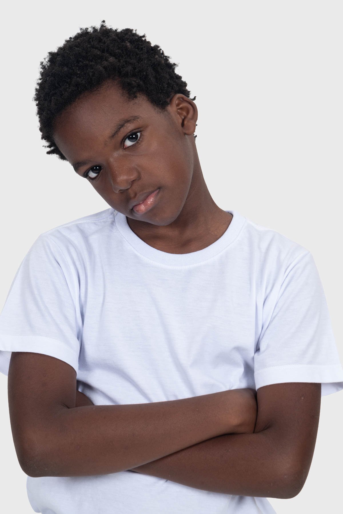 Camiseta Infantil Básica | Branca Brand Liso - Imagem 10