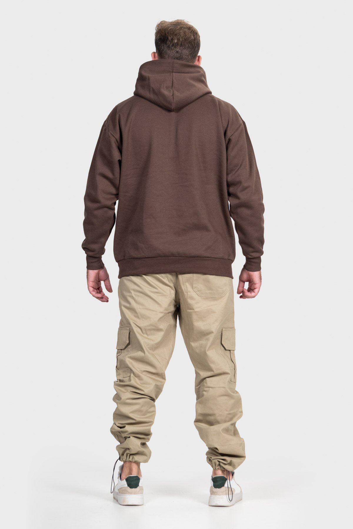 Moletom Canguru Streetwear Básico 3 Cabos - Marrom - Imagem 8