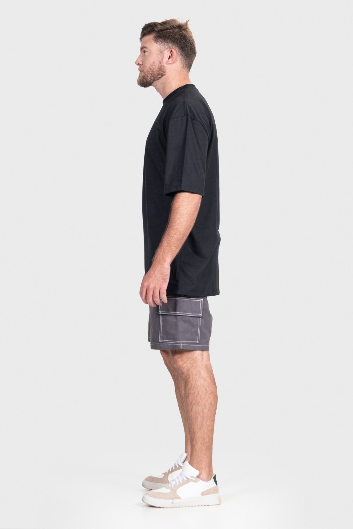 Camiseta Streetwear Urban Básica | Preta Brand Liso - Imagem 7