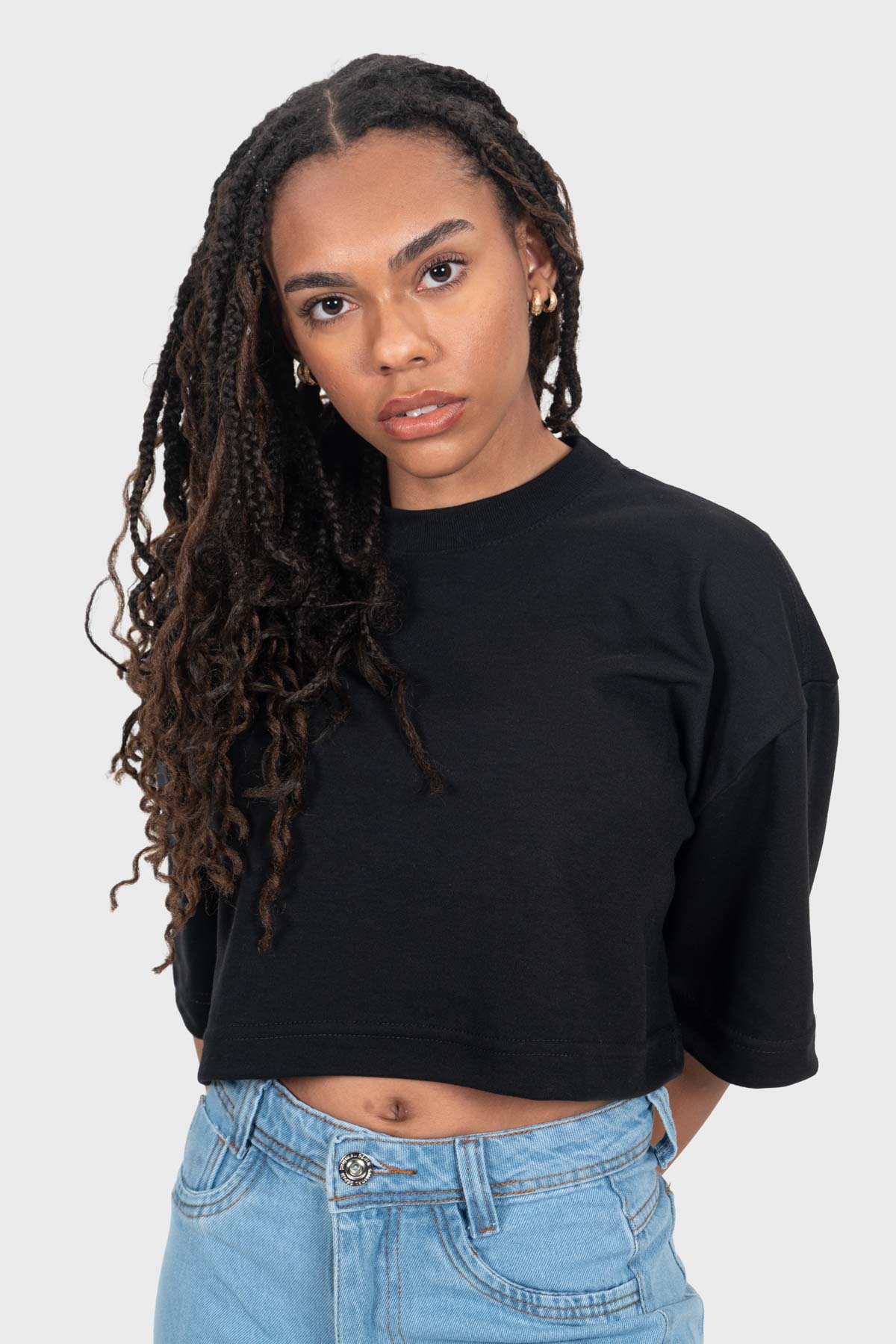Cropped Over Everyday Básico | Preto Brand Liso - Imagem 9