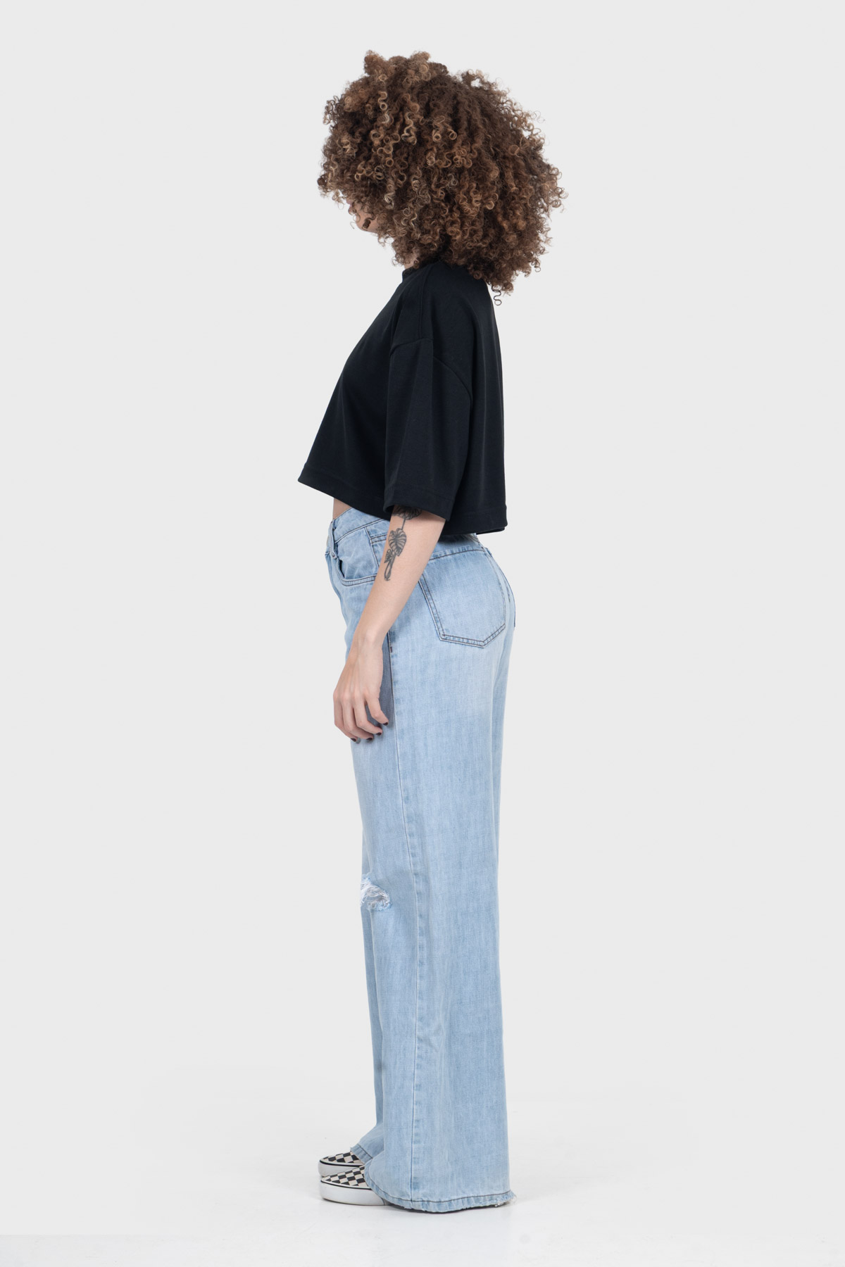 Cropped Over Everyday Básico | Preto Brand Liso - Imagem 2