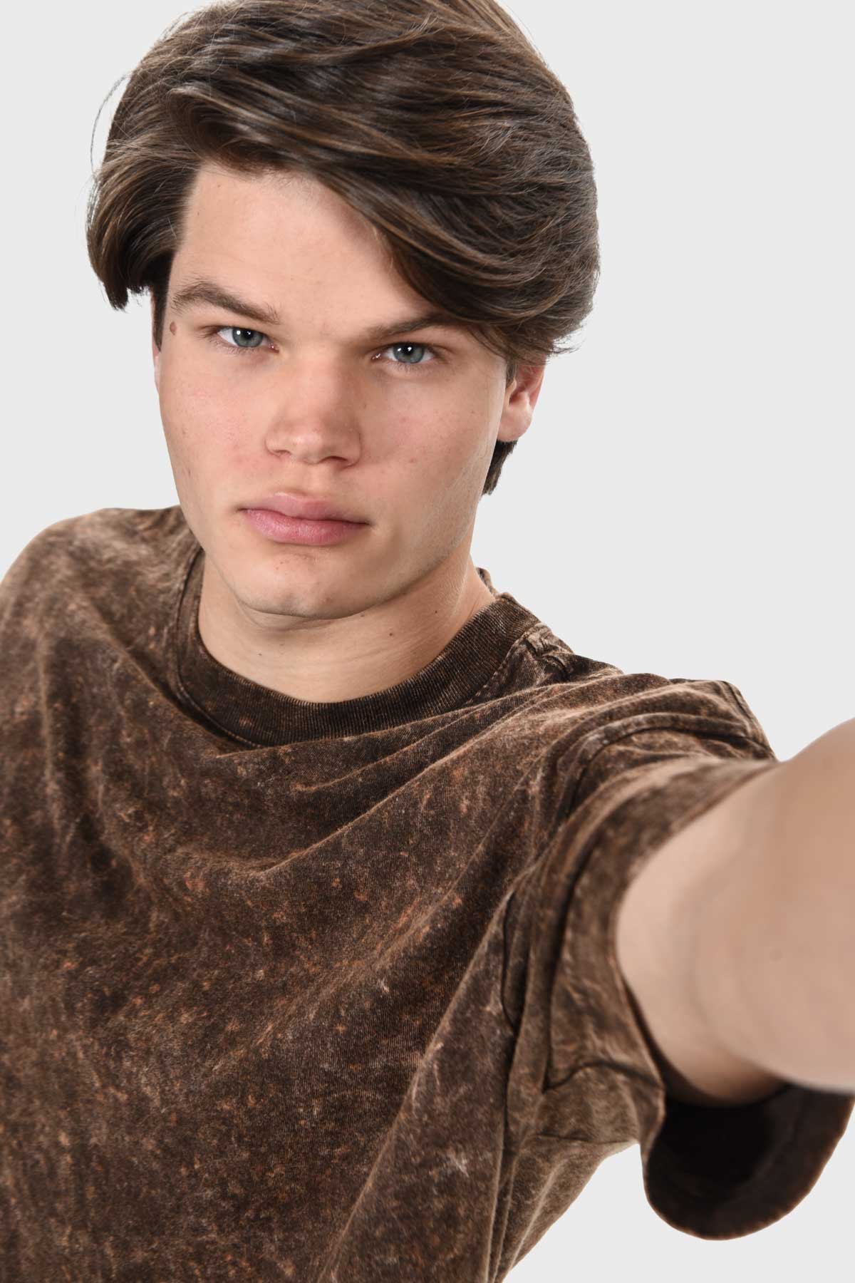 Camiseta Oversized Burn Básica | Marrom Mármore Brand Liso - Imagem 8