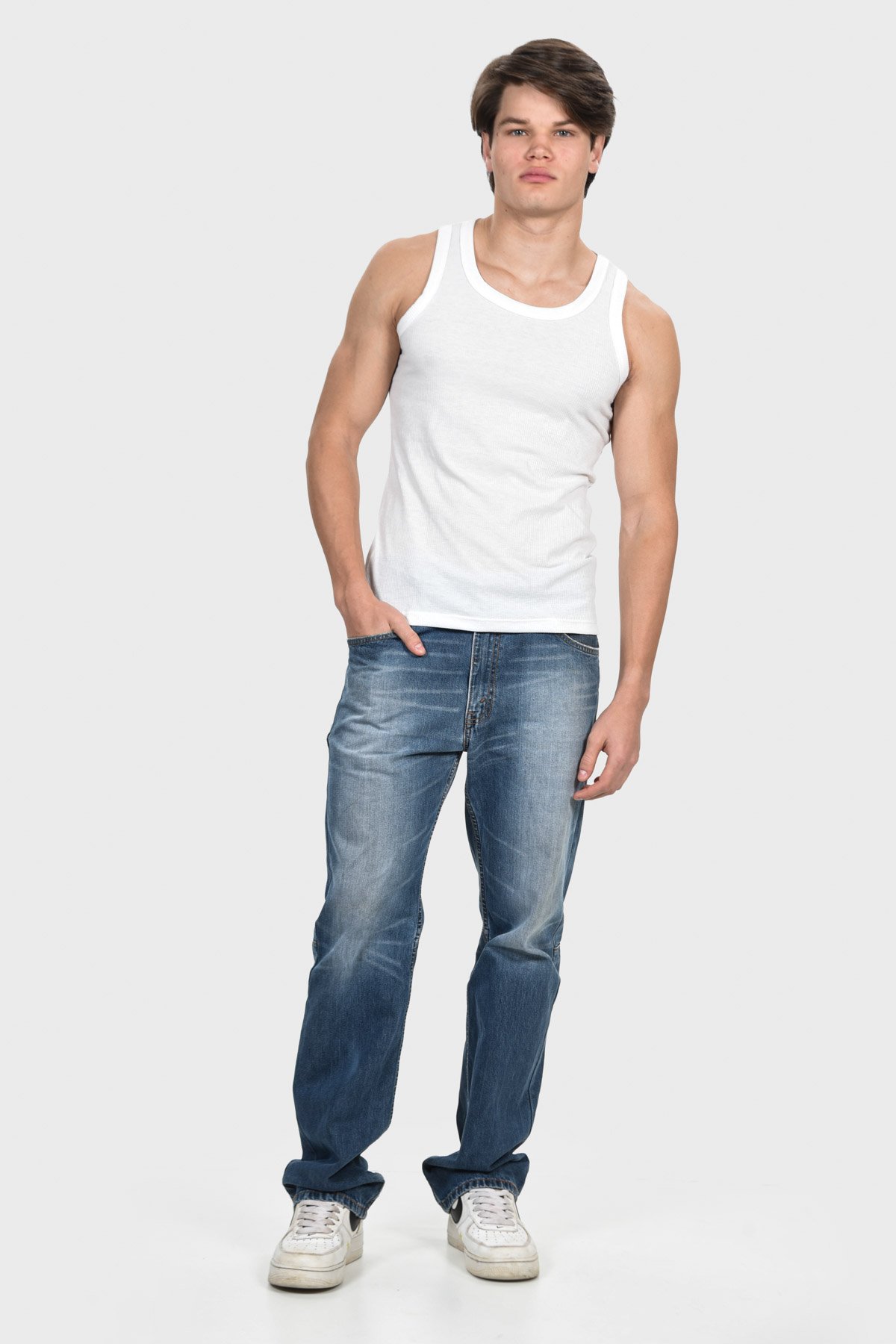Regata Canelada Americana Básica | Off White Brand Liso - Imagem 7